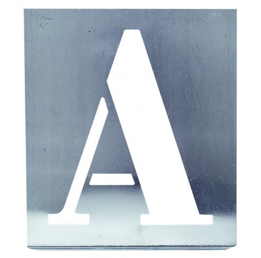 Pochoir alphabet 80 mm.