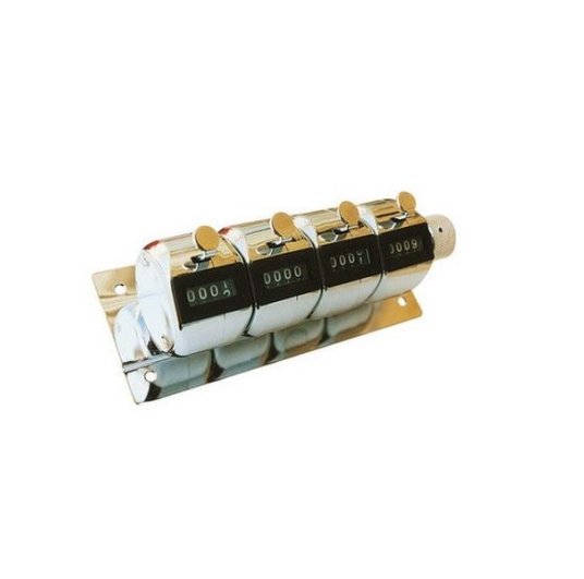 Compteur métal quadruple