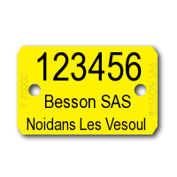 Marquage Laser (Horizon) - 1 numéro + 2 lignes de texte (les 1000 pièces)