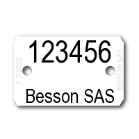 Marquage Laser (Horizon) - 1 numéro + 1 ligne de texte (les 1000 pièces)