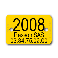 Marquage Laser (Horizon) - 1 gros numéro + 2 lignes de texte (les 1000 pièces)