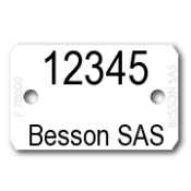 Marquage Laser (Horizon) - 1 numéro + 1 ligne de texte (les 1000 pièces)