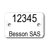 Marquage Laser (Horizon) - 1 numéro + 1 ligne de texte (les 1000 pièces)
