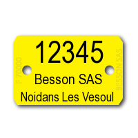Marquage Laser (Horizon) - 1 numéro + 2 lignes de texte (les 1000 pièces)
