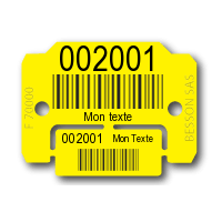 1 numéro + 1 ligne de texte + code barre + coupon (les 1000 pièces)