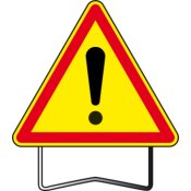 Panneau DANGER avec pied et sacs de lestage