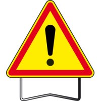 Panneau DANGER avec pied et sacs de lestage
