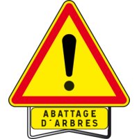 065120+24 - Panneau Danger Abattage d'Arbres