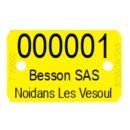 Nos plaquettes avec marquage laser 6 chiffres
