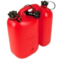 Jerrican double rouge (essence/huile) 5+3 litres de Oregon