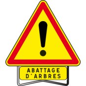 065120+24 - Panneau Danger Abattage d'Arbres