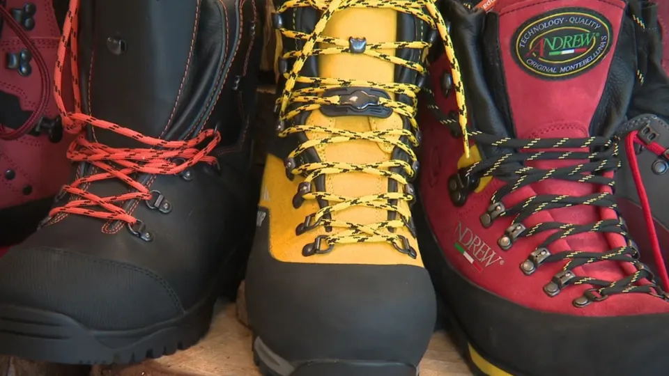 Chaussures anticoupure de bucheron et élagueur