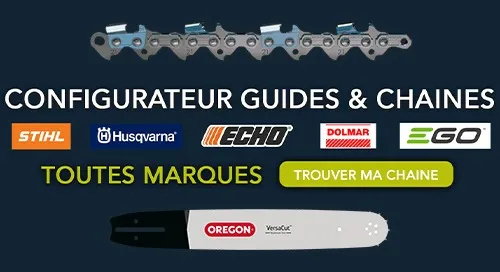 Configurateur guide et chaine de tronçonneuse