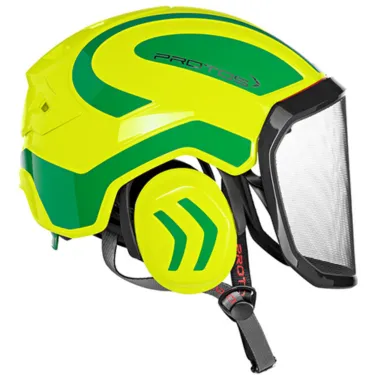 Casque Protos Integral Arborist Jaune Néon et Vert PFANNER
