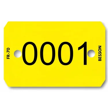 JAUNE Numéro seul les 1000 pièces - N°0001 à 1000 - Le Besson