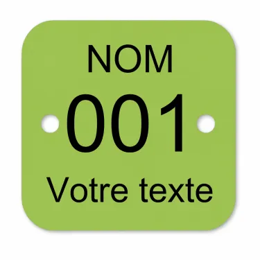 Jeton personnalisable, 3 lignes