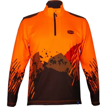 T-shirt à manches longues orange SOLAR haute visibilité de Solidur