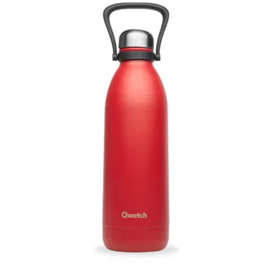 Bouteille isotherme titan Rouge cardinal de 1,5L Qwetch
