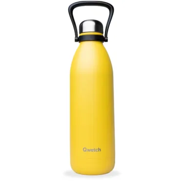 Bouteille isotherme titan Jaune Mat de 1,5L Qwetch