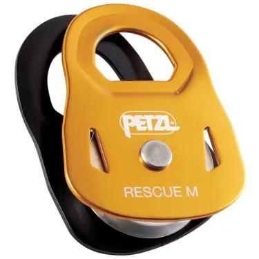 Poulie de secourisme & de mouflage Rescue M jaune de Petzl