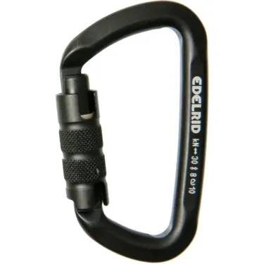 Mousqueton noir D-classic 3000 Triple de Edelrid