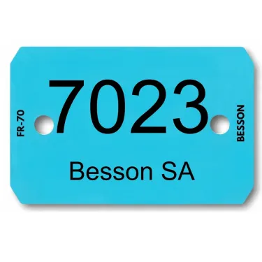 Plaquette d'identification personnalisée au lase avec 2 lignes de Le Besson