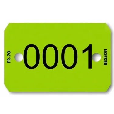 VERT Numéro seul les 1000 pièces - N°0001 à 1000 - Le Besson