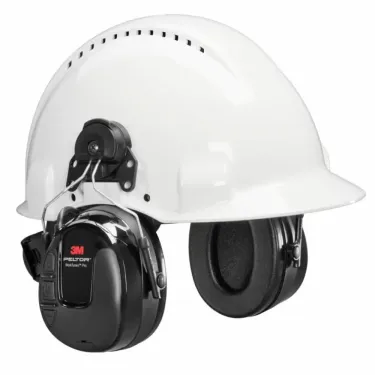 Coquilles antibruit radio WorkTunes™ Pro FM, 31 dB, monté sur casque de sécurité - 3M PELTOR