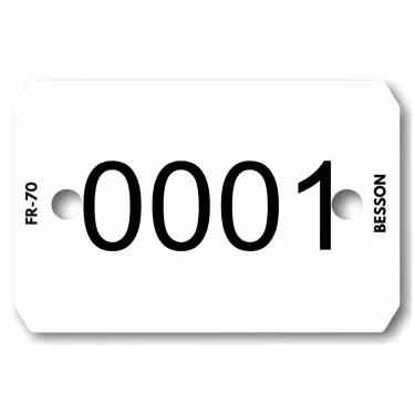 BLANC Numéro seul les 1000 pièces - N°0001 à 1000 - Le Besson