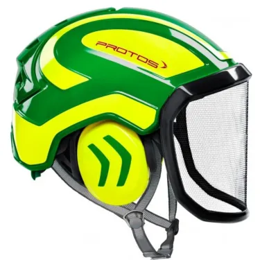 Casque d'élagage Protos Integral Vert et Jaune Pfanner