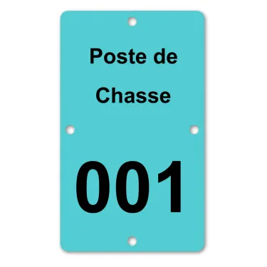 Plaque pour arbre sur pied 130 x 80 mm - Bleu
