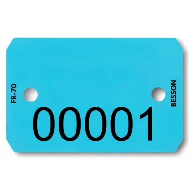 Plaquette bleue avec numéro seul les 1000 pièces - N°00001 à 01000 - ENCRE - Le Besson