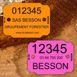 Plaquettes personnalisées alphanumériques, jusqu'à 4 lignes, format 33 x 43 mm