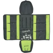 Ouverture du sac pour le transport de matériel Cross Pro 2.0 noir & jaune de Courant