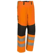 Gauche des jambières de protection anticoupure Roadrunner Flash orange de SIP PROTECTION