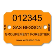 Plaquette d'identification personnalisée 4 lignes (1000 pcs) - Le Besson