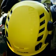 Zoom sur le casque d'élagage Tectum Air Jaune de Edelrid