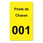 Plaque pour arbre sur pied 130 x 80 mm - Jaune