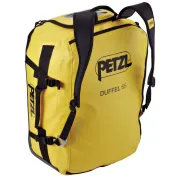 Dos du sac de rangement Duffel jaune de 65L Petzl