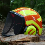 Profil du casque Protos Integral Arborist Orange et Jaune Pfanner