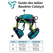 Guide des tailles du baudrier Catalyst de Notch pour travaux d'élagage