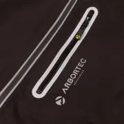 Fermeture de la veste imperméable BreatheDry noire de Arbortec