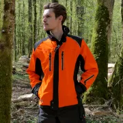 Veste Softshell Fuyu - Orange Fluo & Noir