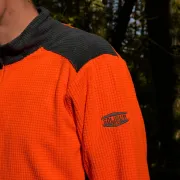 Zoom sur la polaire gaufrée orange COB de SOLIDUR