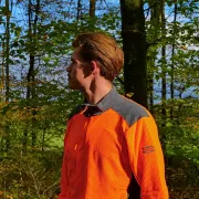Devant de la polaire gaufrée orange COB de SOLIDUR