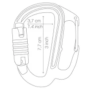 Shéma du mousqueton FREINO Z TRIACT LOCK de Petzl