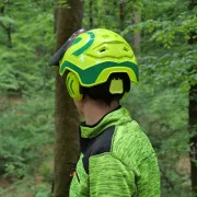 Dos du casque Protos Forest Jaune Néon et Vert PFANNER