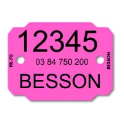 Plaquette d'identification personnalisée - jusqu'à 4 lignes (1000 pcs) - Le Besson
