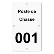 Plaque pour arbre sur pied 130 x 80 mm - Blanc