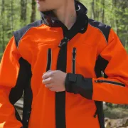 Veste Softshell Fuyu - Orange Fluo & Noir